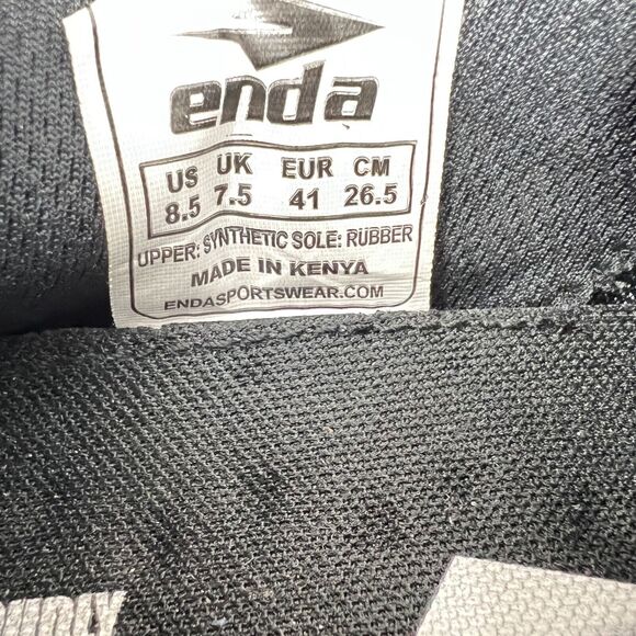 Enda Somali Black Sole Men’s Running Shoes Sz. 8.5 - Picture 6 of 9